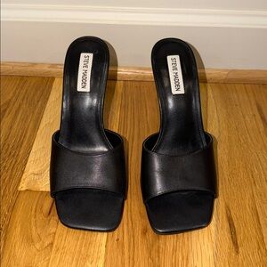 Steve Madden Black Women's Slide Heeled Sandals